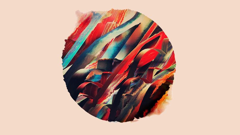 Abstract Circular Artwork — Red