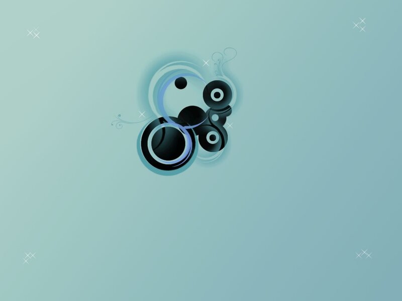 Abstract Circular Design — Blue, Calm, Digital Art