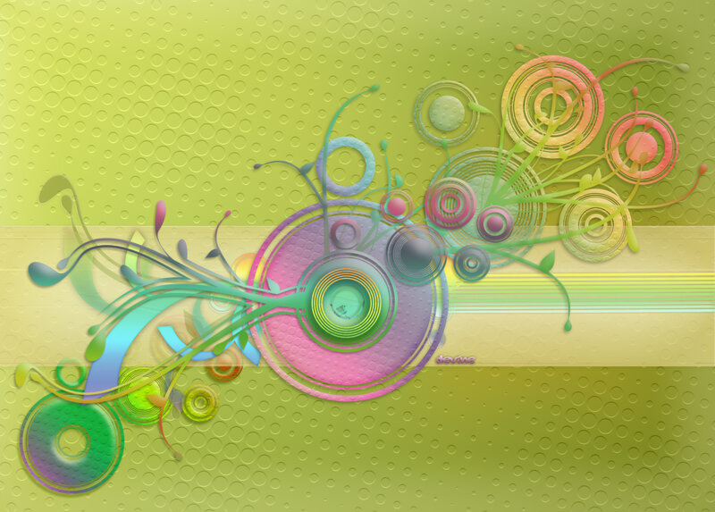 Abstract Circular Design — Green, Vibrant