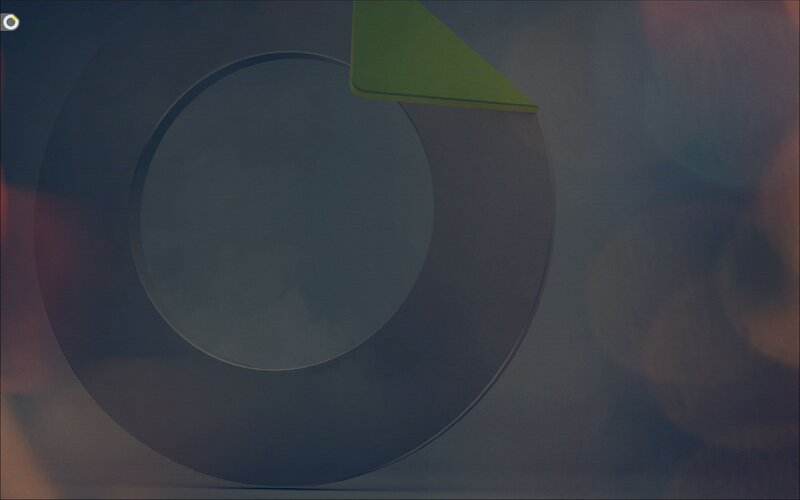 abstract circular design with green element