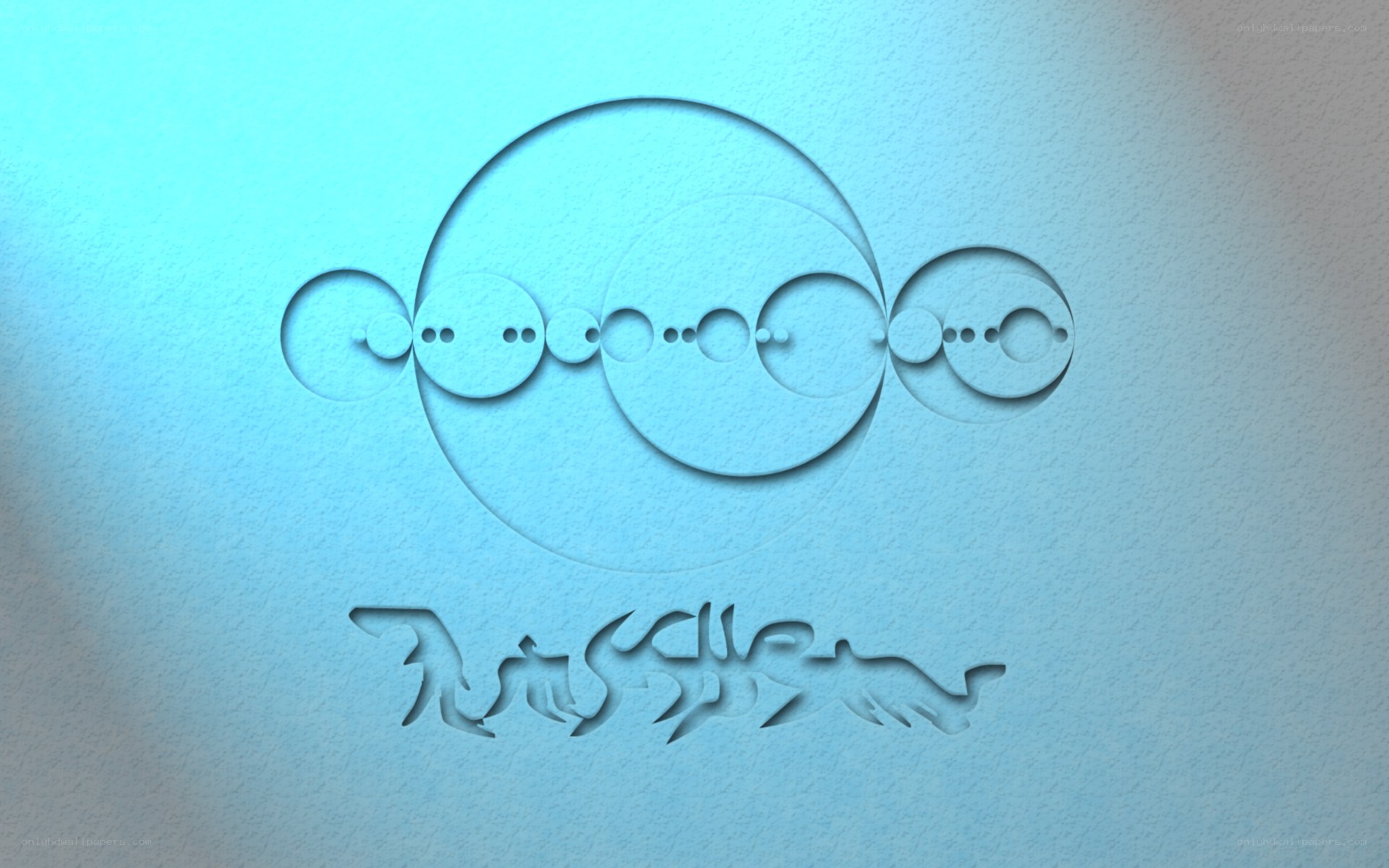 abstract circular design with text