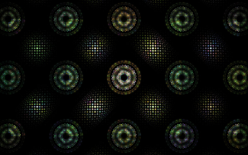 Abstract circular light patterns