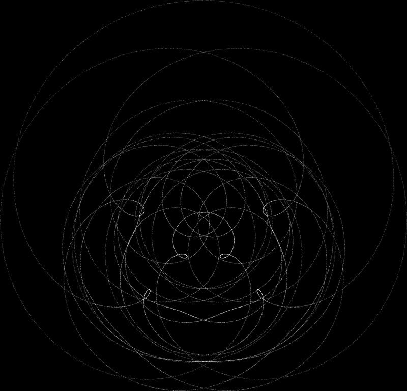 Abstract Circular Lines — White