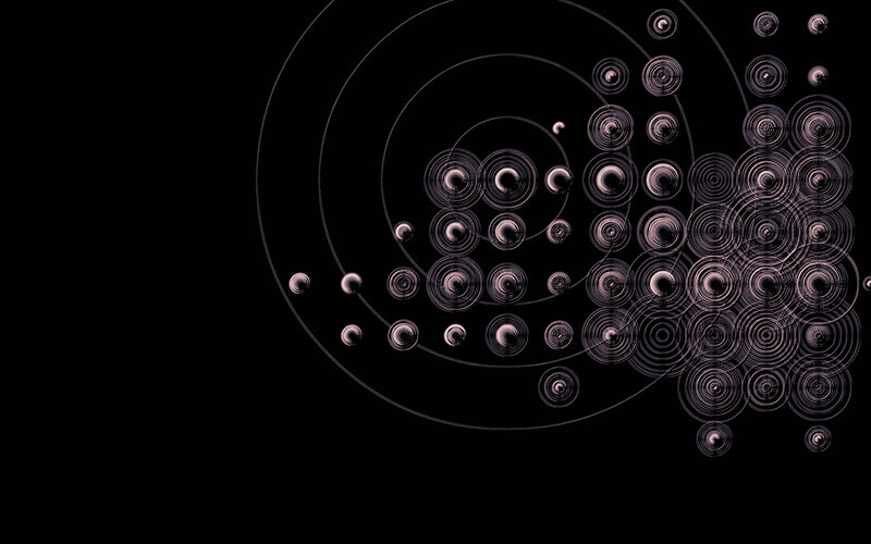 Abstract Circular Pattern — Black, Calm