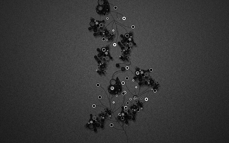 Abstract Circular Pattern — Black