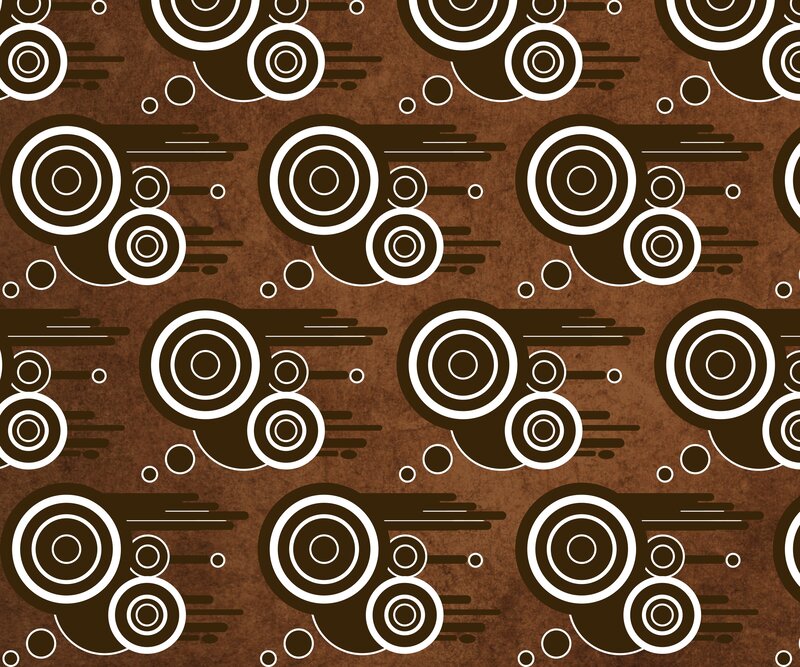 Abstract Circular Pattern — Brown, Geometric