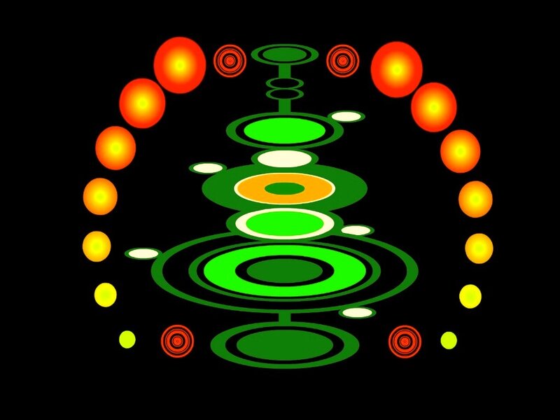 Abstract Circular Pattern — Green, Hypnotic