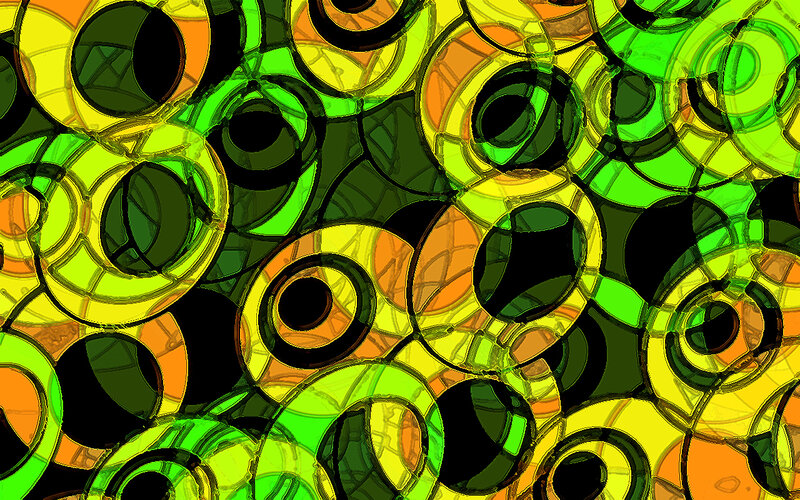 Abstract Circular Pattern — Green, Vibrant