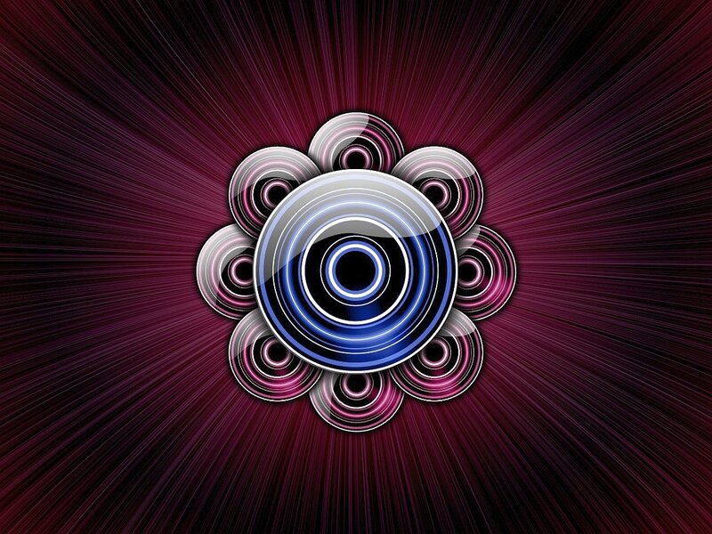 Abstract Circular Pattern — Purple