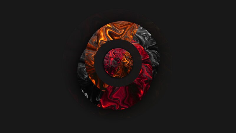 Abstract Circular Pattern — Red, Dramatic