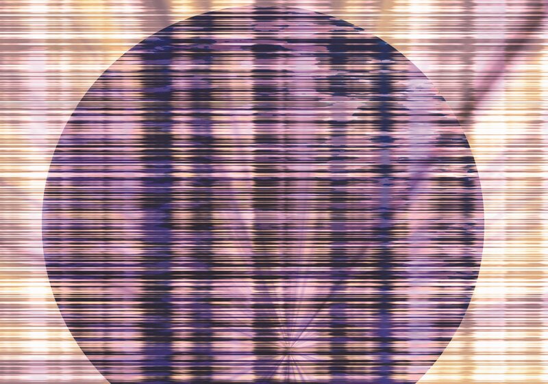 abstract circular pattern with horizontal lines