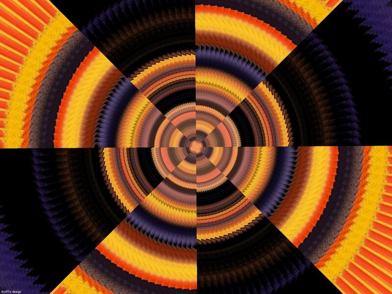 Abstract Circular Pattern — Yellow, Hypnotic