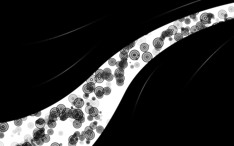 Abstract Circular Patterns — Black, Minimalist