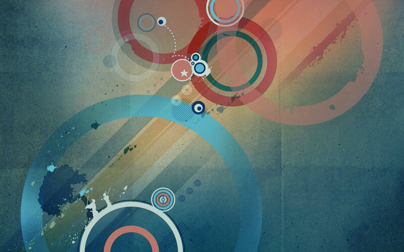 Abstract Circular Patterns — Blue, Dynamic