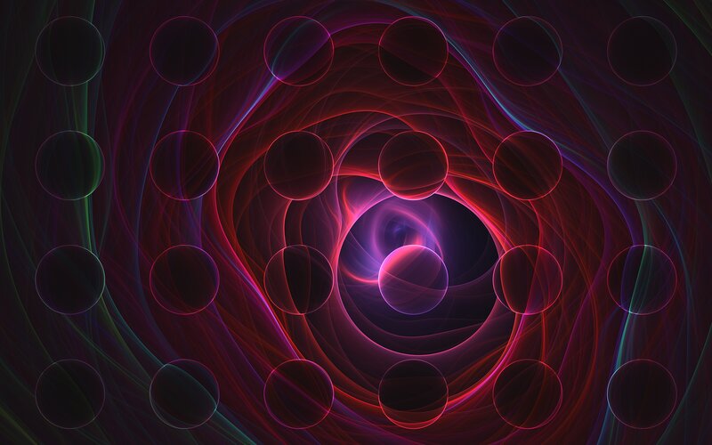 Abstract Circular Patterns — Purple, Hypnotic