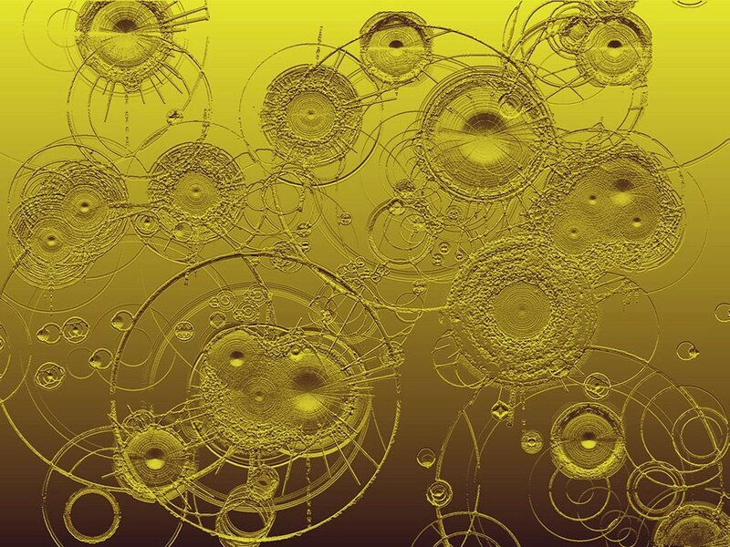Abstract Circular Patterns — Yellow