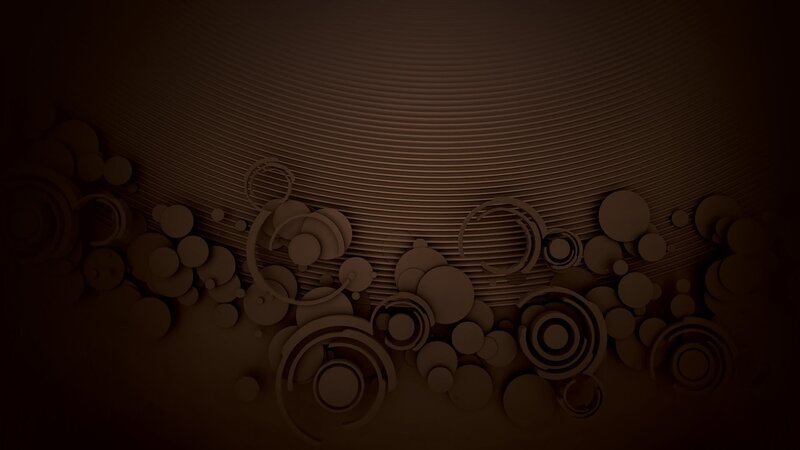 Abstract Circular Shapes — Brown, Dark