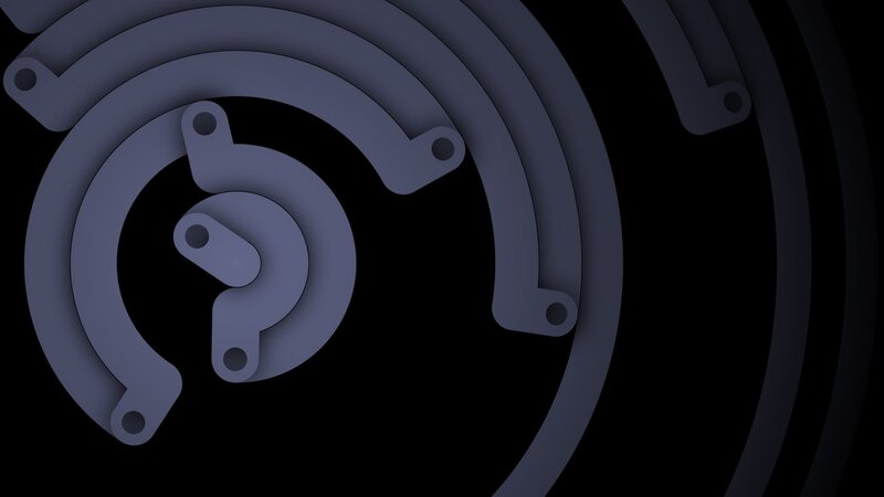 Abstract Circular Shapes — Gray, Minimalist
