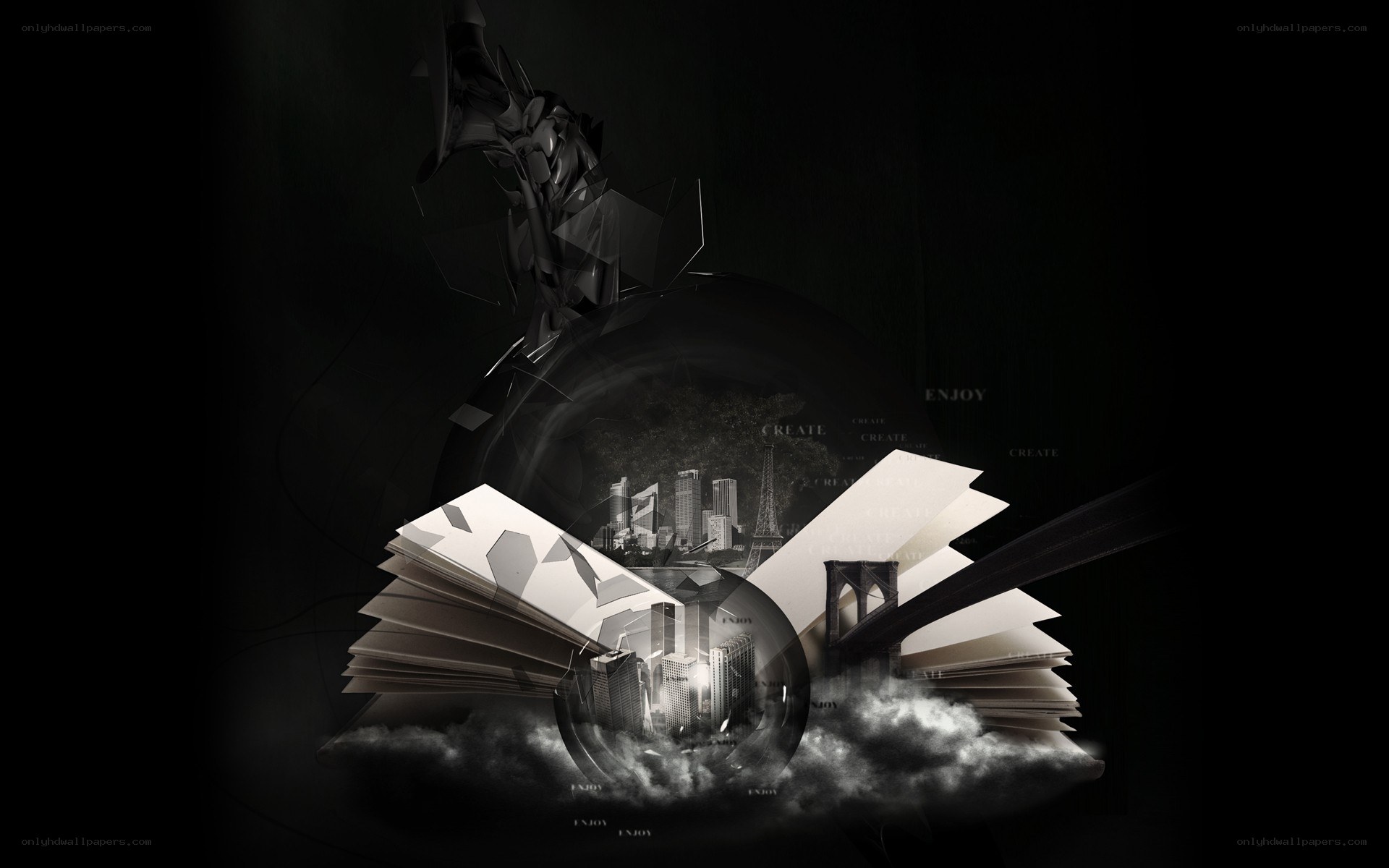abstract city book concept