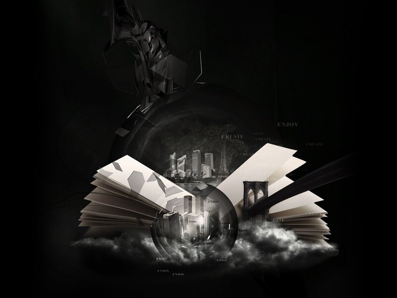 abstract city book concept