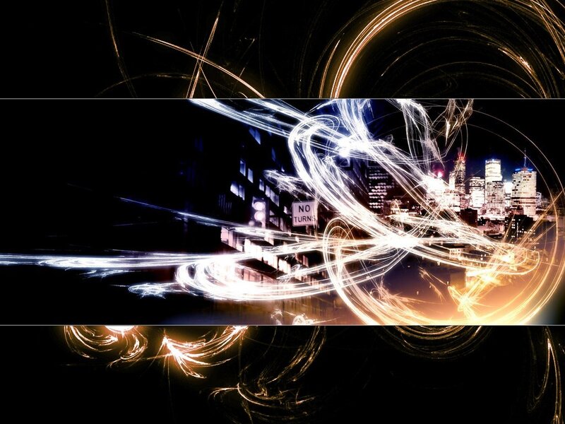 Abstract city light trails