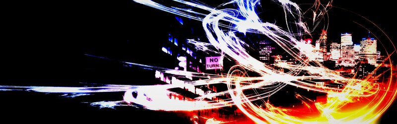 Abstract city light trails