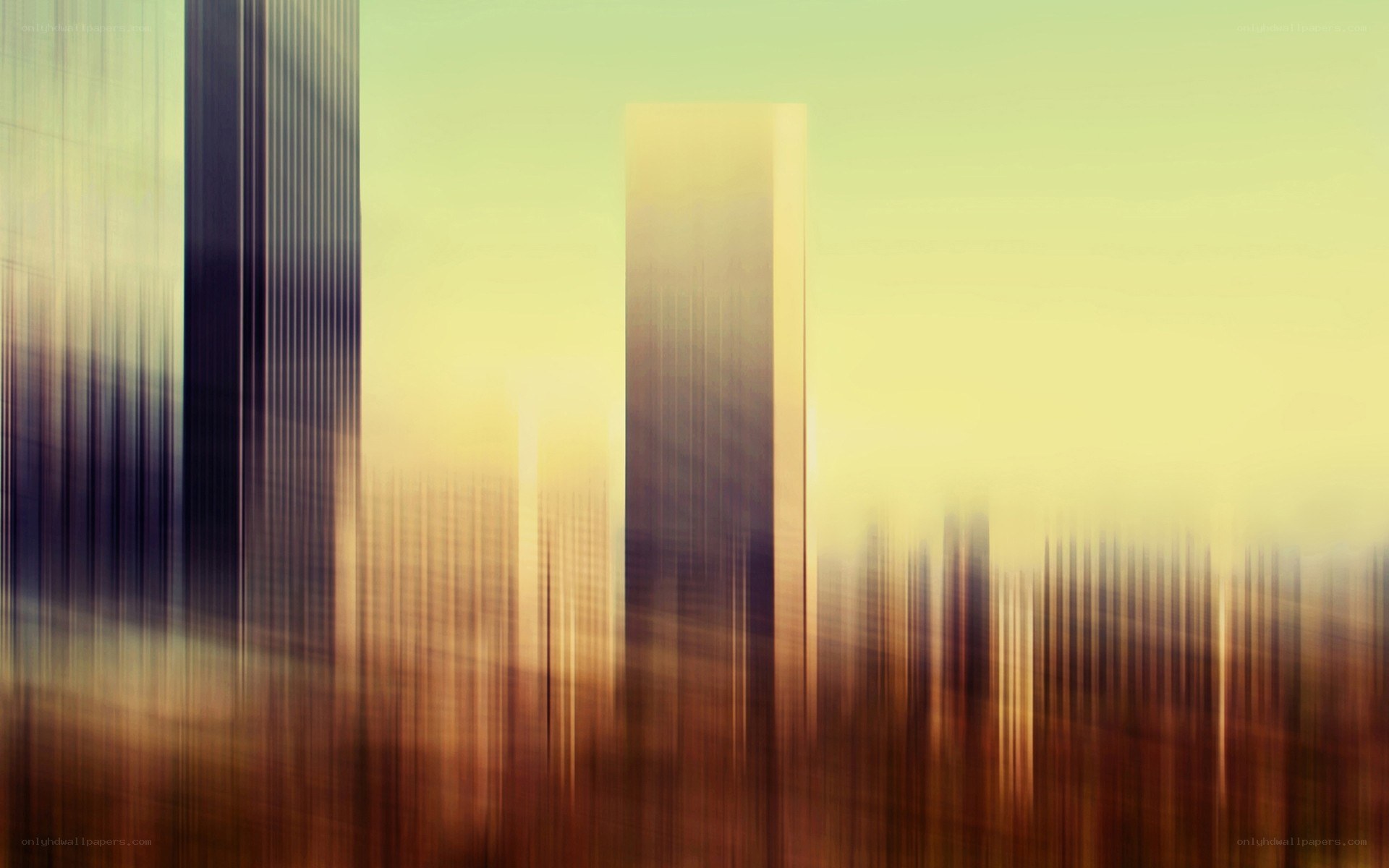 abstract city skyline motion blur