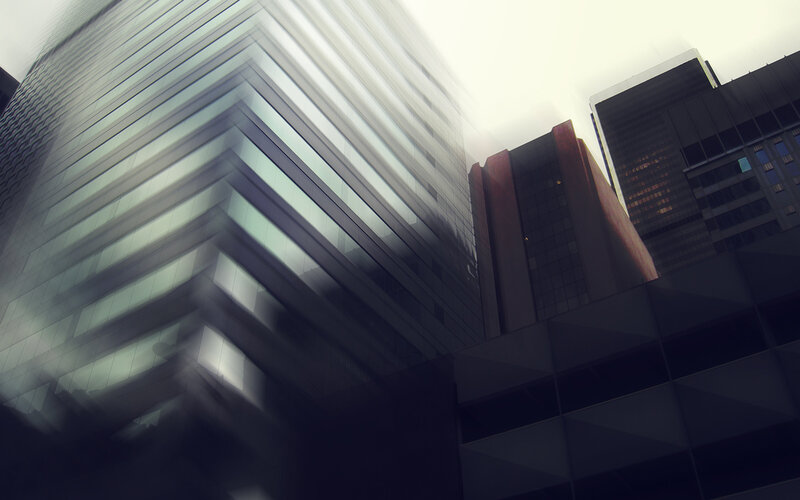Abstract city skyline motion blur