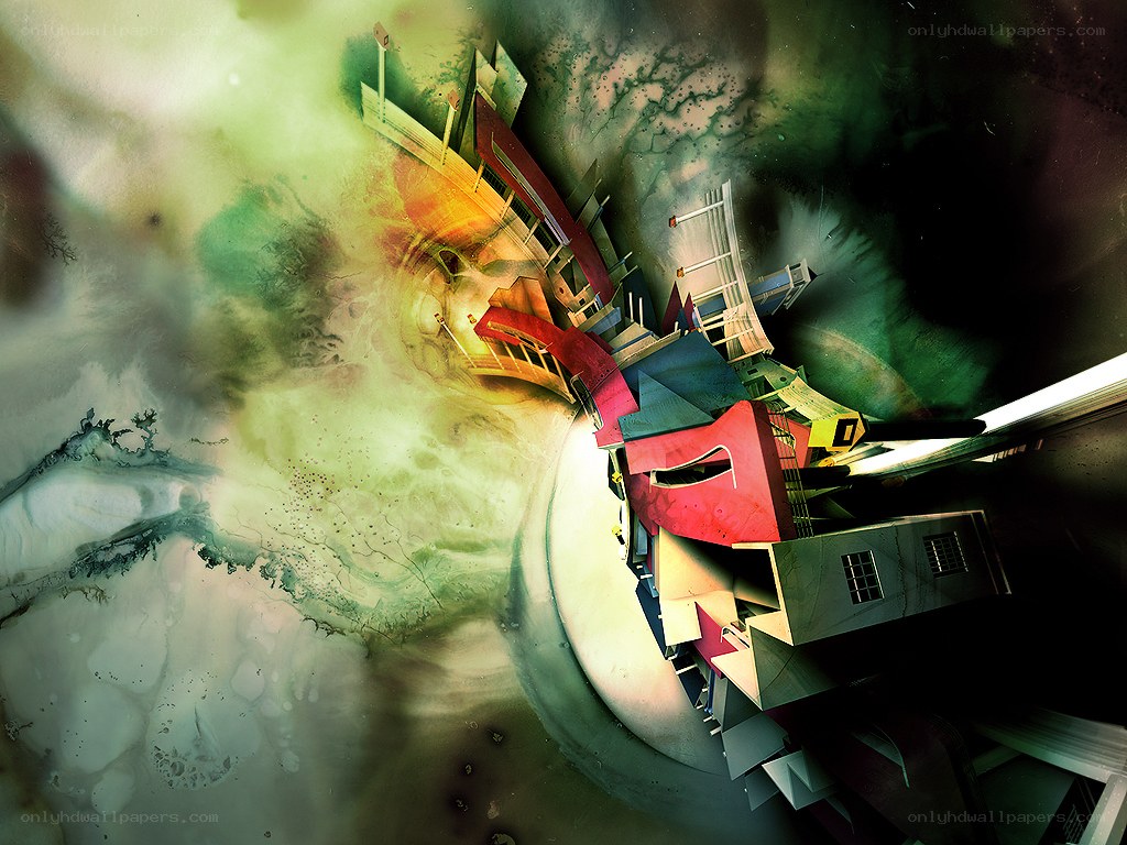 abstract cityscape collage