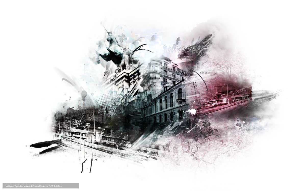 abstract cityscape collage