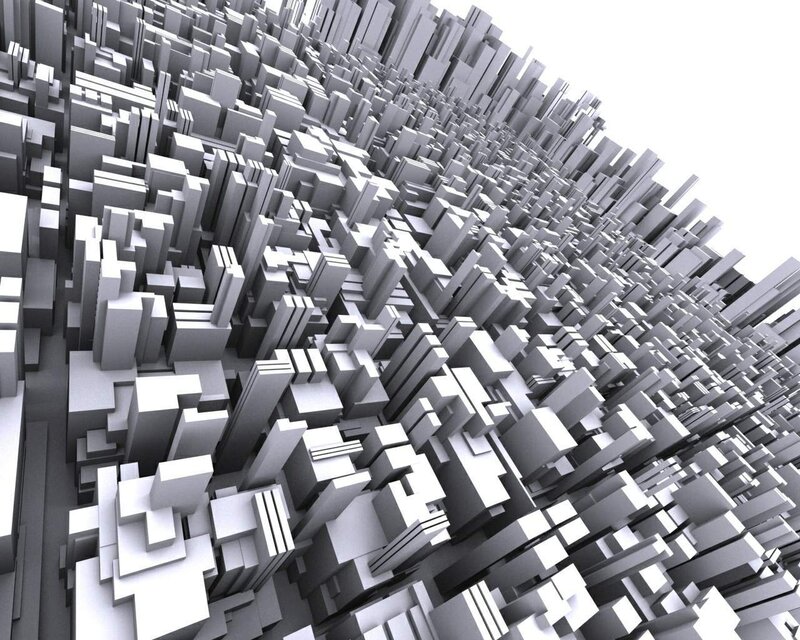 abstract cityscape from above