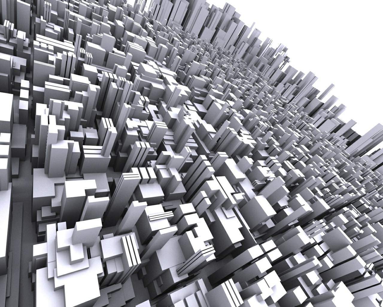 abstract cityscape from above