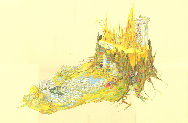 abstract cityscape illustration