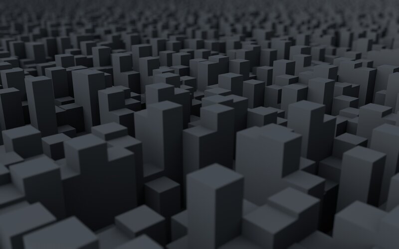 abstract cityscape of blocks