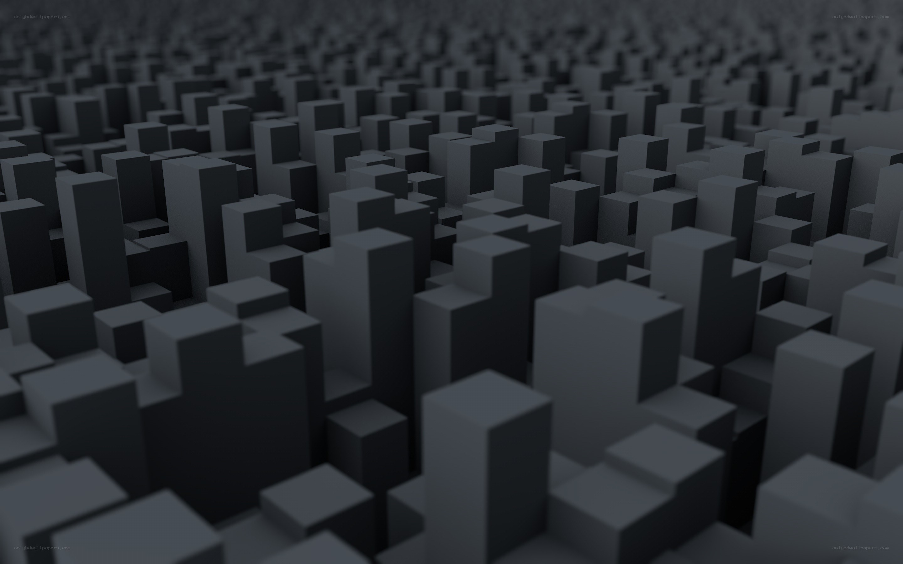 abstract cityscape of blocks