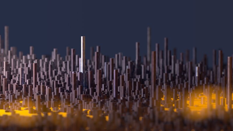 Abstract Cityscape of Pillars