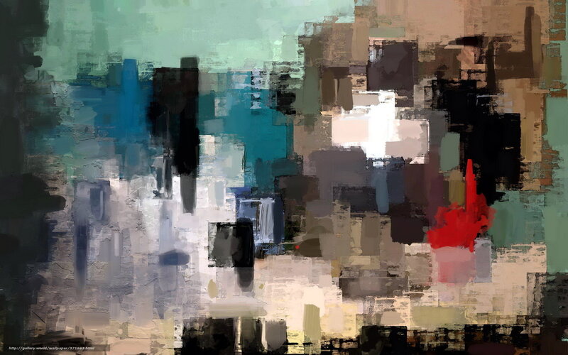 Abstract Cityscape Painting — Green