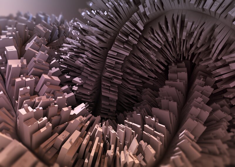 Abstract Cityscape Tunnel — Gray