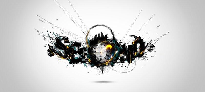 abstract clock art design