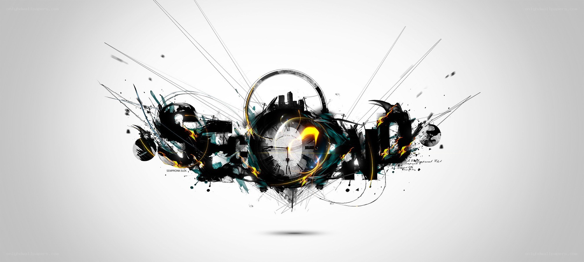 abstract clock art design