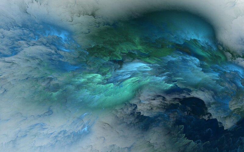 Abstract Cloud Formation — Blue