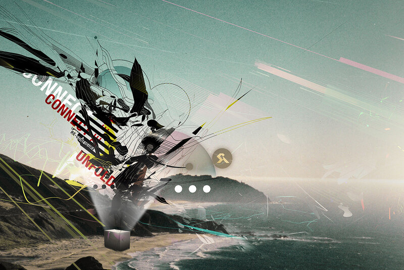abstract coastal digital art
