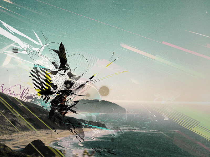 abstract coastal landscape