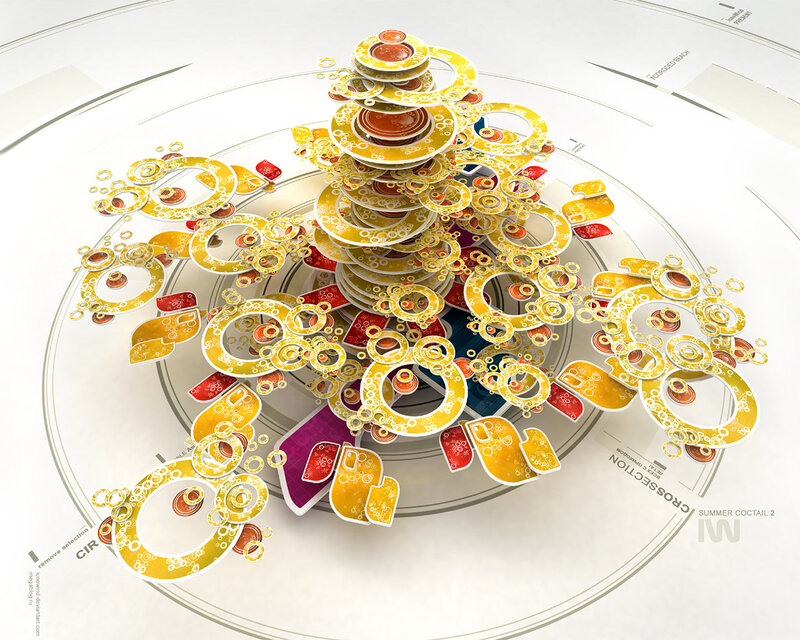 Abstract cocktail design art