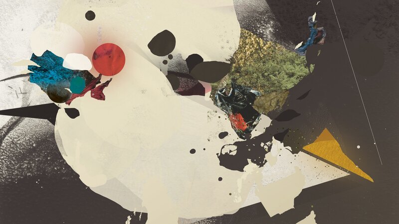 Abstract Collage Art — Beige