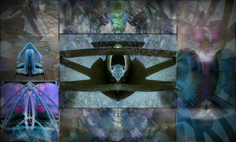 abstract collage with surreal elements