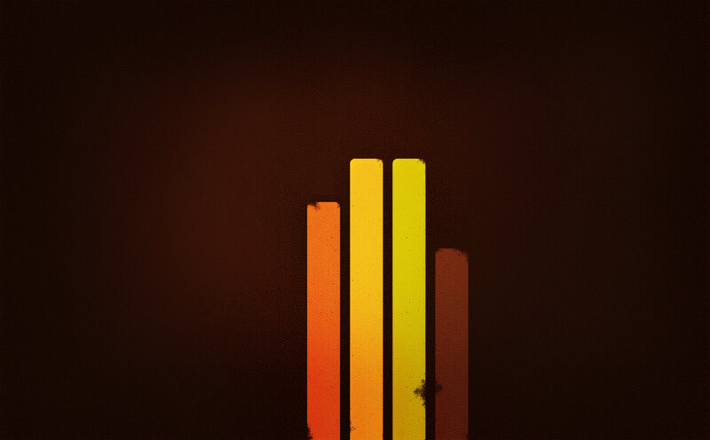 Abstract color bars on dark background