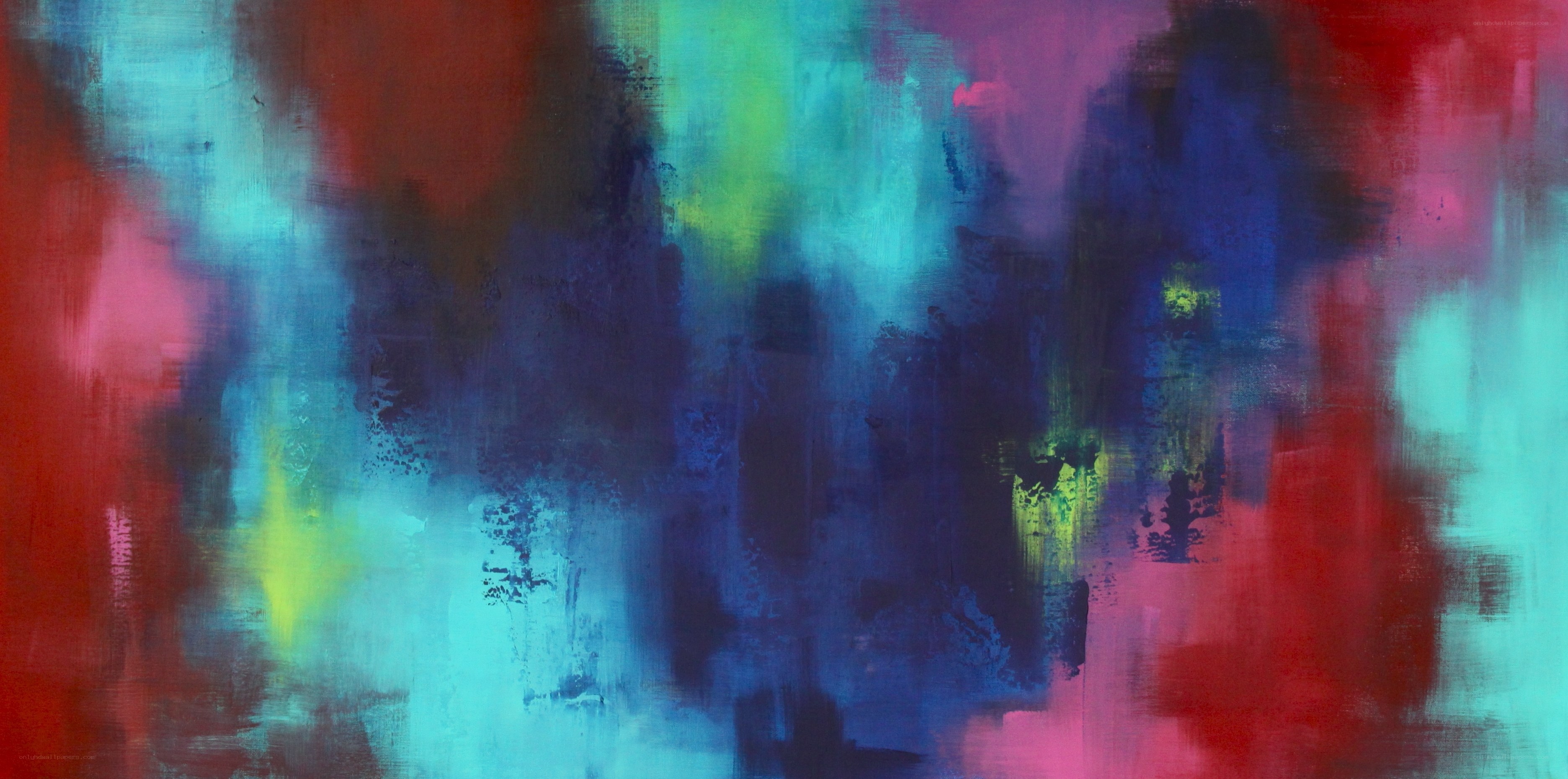 Abstract color blend painting