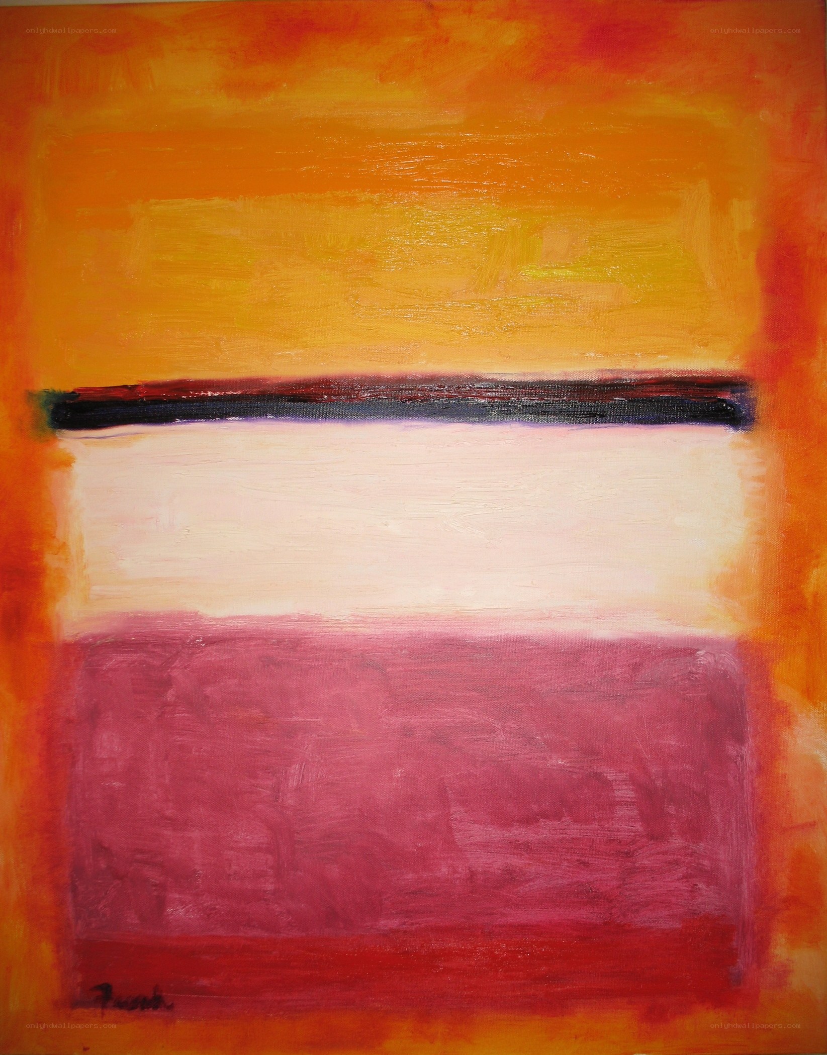 Abstract color block painting