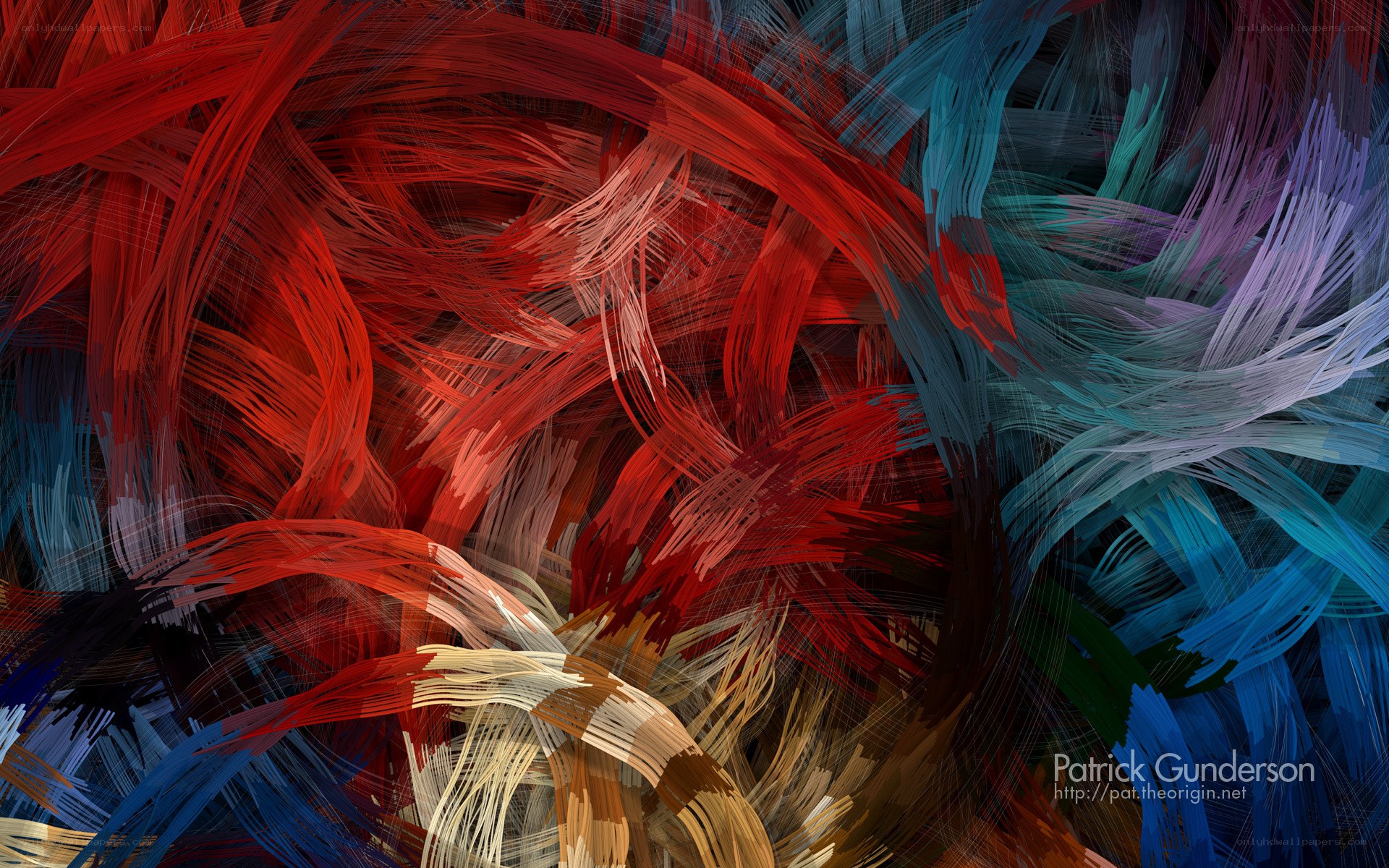 Abstract color brushstrokes
